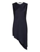 Asymmetrical Satin Top Navy Mango