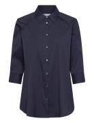 Gabie Shirt Fancy Poplin Navy Naja Lauf