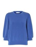 Slftenny 3/4 Sweat Top Noos Blue Selected