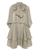 Demi 3/4 Sleeve Dress Khaki A-View