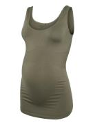 Mlheal Tank Top Noos A. Khaki Mamalicious
