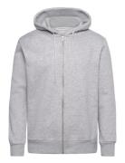 Sweat Hoodie W. Zip Grey Shine Original