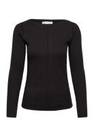 Mandymw Boatneck Ls Blouse Black My Essential Wardrobe