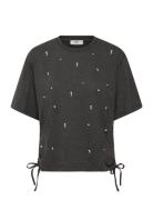 Dante6-Luxor Pearl Embellished Tee Grey Dante6