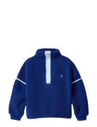 Teddy Half Zip Sweatshirt Blue Calvin Klein