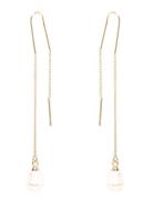 Chloe Pearl Earrings Gold-Plated Gold Pilgrim