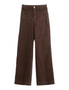 Wide Manchesterbyxa Med Hög Midja Brown Lindex