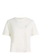 Ss Jersey T-Shirt Cream Tommy Hilfiger