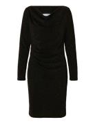Slfanja Ls Slim Short Dress Black Selected