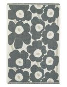 Unikko Jacquard Throw 150X220 Grey Marimekko Home
