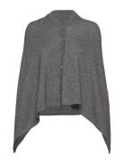 Wool & Cashmere Poncho Grey Rosemunde