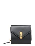 Polo Id Leather Compact Wallet Black Polo Ralph Lauren