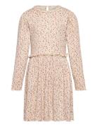 Dress Ls Aop Rib Cream Minymo