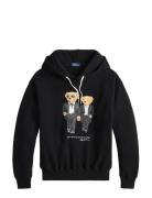 Ralph & Ricky Bear Fleece Hoodie Black Polo Ralph Lauren