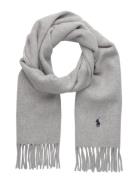 Fringe-Trim Wool Scarf Grey Polo Ralph Lauren