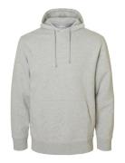 Slhrelaxluke Ls Sweat Hoodie Noos Grey Selected