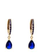 Sandrine Drop Ear Gold Blue Blue Pipol's Bazaar