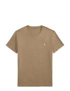 Custom Slim Fit Jersey Crewneck T-Shirt Beige Polo Ralph Lauren
