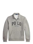 Logo Fleece Collared Sweatshirt Grey Polo Ralph Lauren