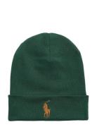 Combed Cotton Beanie Green Polo Ralph Lauren