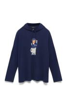 Polo Bear Jersey Hooded T-Shirt Navy Polo Ralph Lauren
