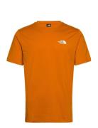 M Ss Simple Dome Tee Orange The North Face