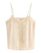 Camisole Lace Satin Beige Lindex