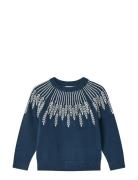 Alon Leaf Pullover Navy Fliink