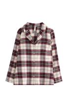 Nightshirt Flannel Check Burgundy Lindex