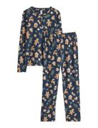 Pyjamassett Navy Lindex