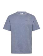 Ess Elevated Relaxed Wash Tee Blue PUMA