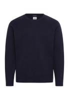 Metropolis Series Cotton Double Crew Neck Knit Navy C.P. Company