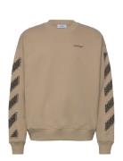 Pixel Diag Skate Crewneck Beige Off-White