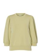 Slwtenny 3/4 Sweat Top Noos Green Selected