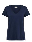 Mmarden Organic V-Ss Tee Navy MOS MOSH