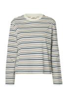 Slwessential Ls Striped Boxy Tee Noos Patterned Selected