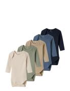 Nbnbody 5P Ls Solid Rib Noos Blue Name It