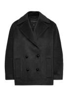 Adele Wool Pea Coat Grey French Connection