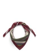 Striped Satin Scarf Patterned Mango