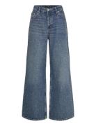 Wide-Leg Jeans With Rhinest S Blue Mango
