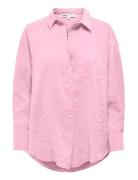 Carzazima L/S Loose Shirt Wvn Noos Pink ONLY Carmakoma