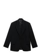 Suit Blazer With Flap Pockets Black Mango