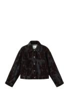 Devoré Denim Jacket Black Mango