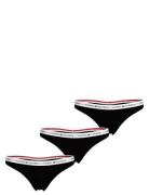 3 Pack Thong Black Tommy Hilfiger