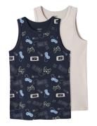 Nkmtank Top 2P Navy Gamer Noos Blue Name It