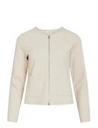 Vigarden L/S Short Cardigan - Noos Cream Vila