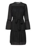 Flounce Sleeve Dress Black Bubbleroom