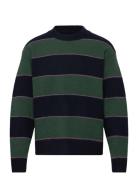 A&F Essential Crew Sweater Green Abercrombie & Fitch