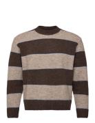 A&F Essential Crew Sweater Patterned Abercrombie & Fitch