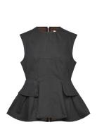 Peplum Denim Top Grey REMAIN Birger Christensen